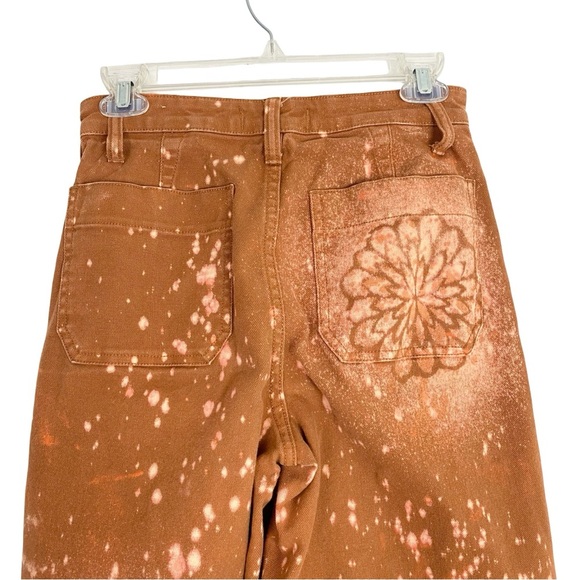 Madewell Emmett Wide Leg Jeans Pants Womens Size 24 XS Upcycled Floral Mandala - Picture 2 of 14